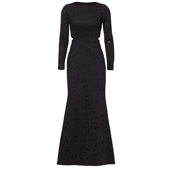 ML Monique Lhuillier Black Floral Shadow Gown ❤️‍🩹 - Picture 10 of 10